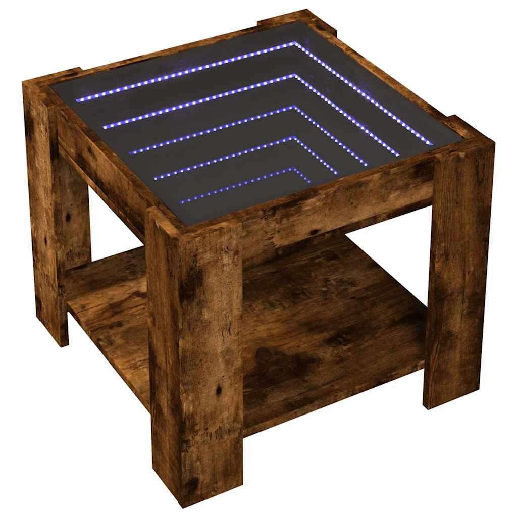 Mesa de centro c/ leds 53x53x45 cm derivados de madeira