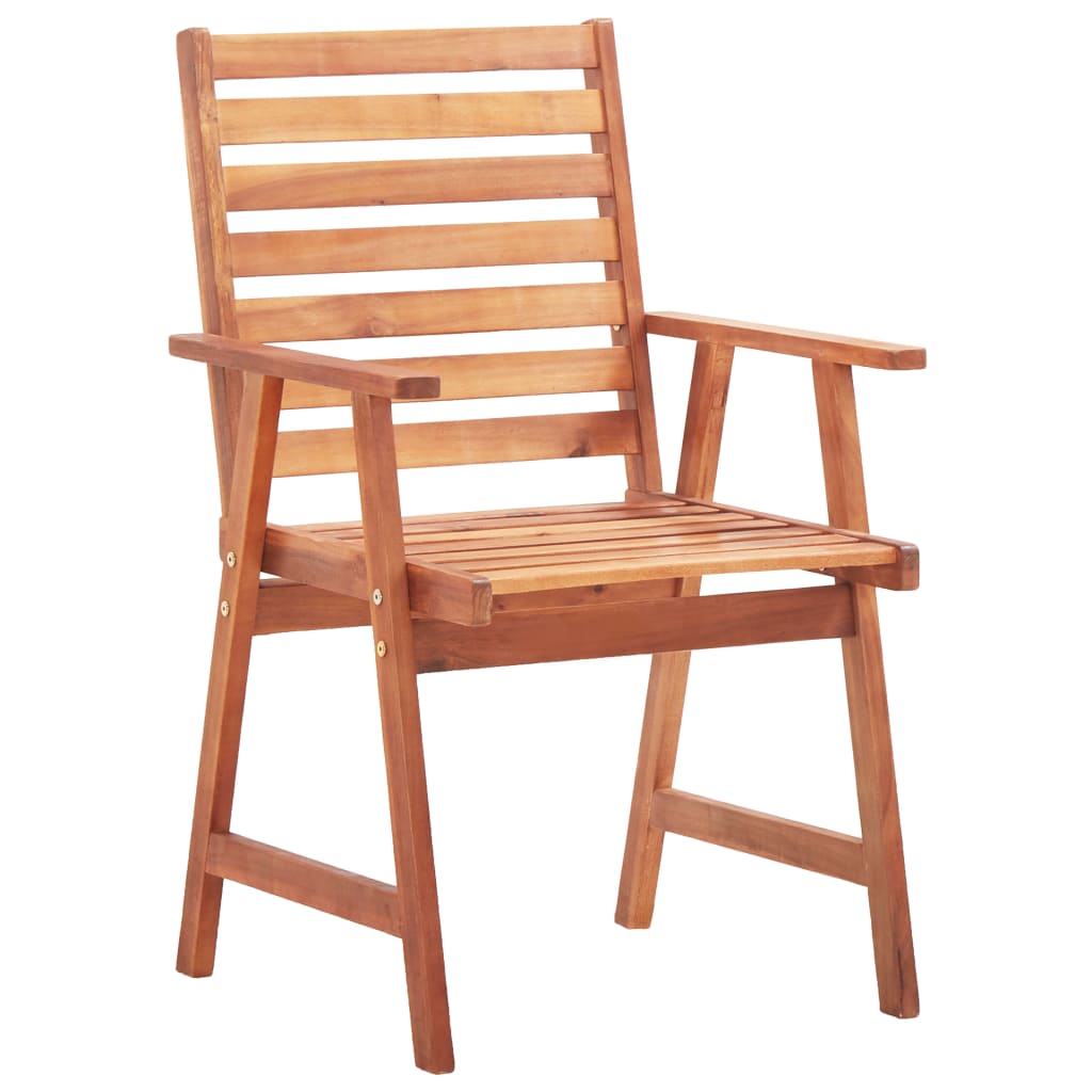 Cadeiras de jantar p/ jardim 2 pcs c/ almofadões acácia maciça