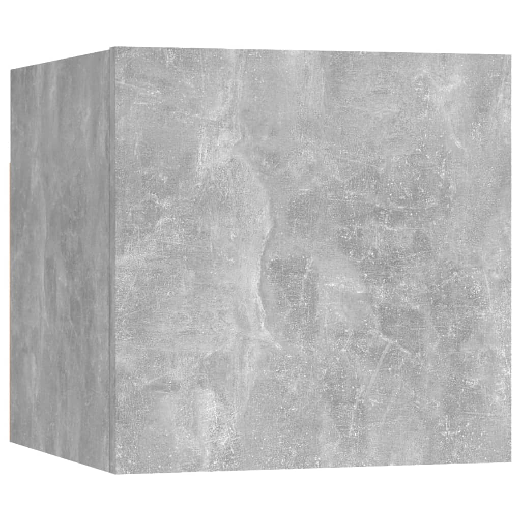 9 Pcs conjunto de móveis de TV derivados madeira cinza cimento