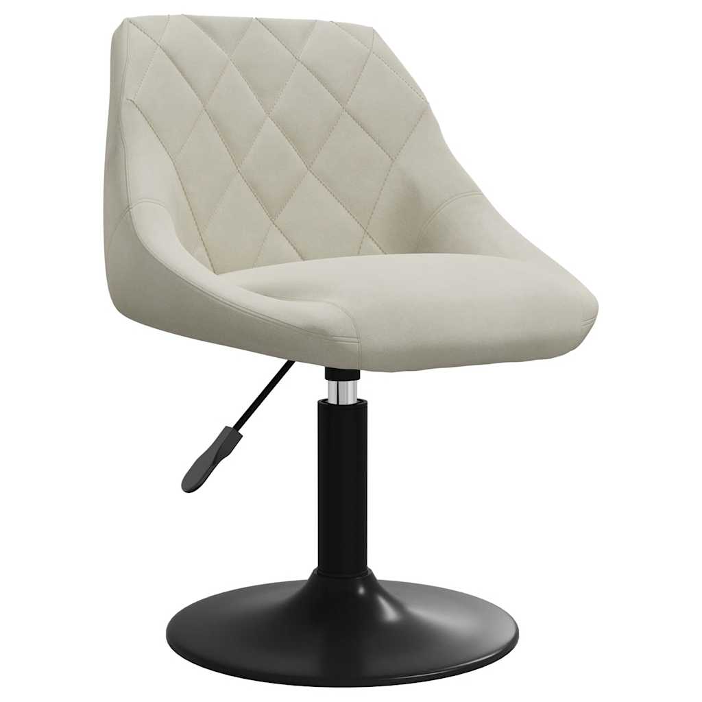 Cadeiras de jantar giratórias 4 pcs veludo cor creme