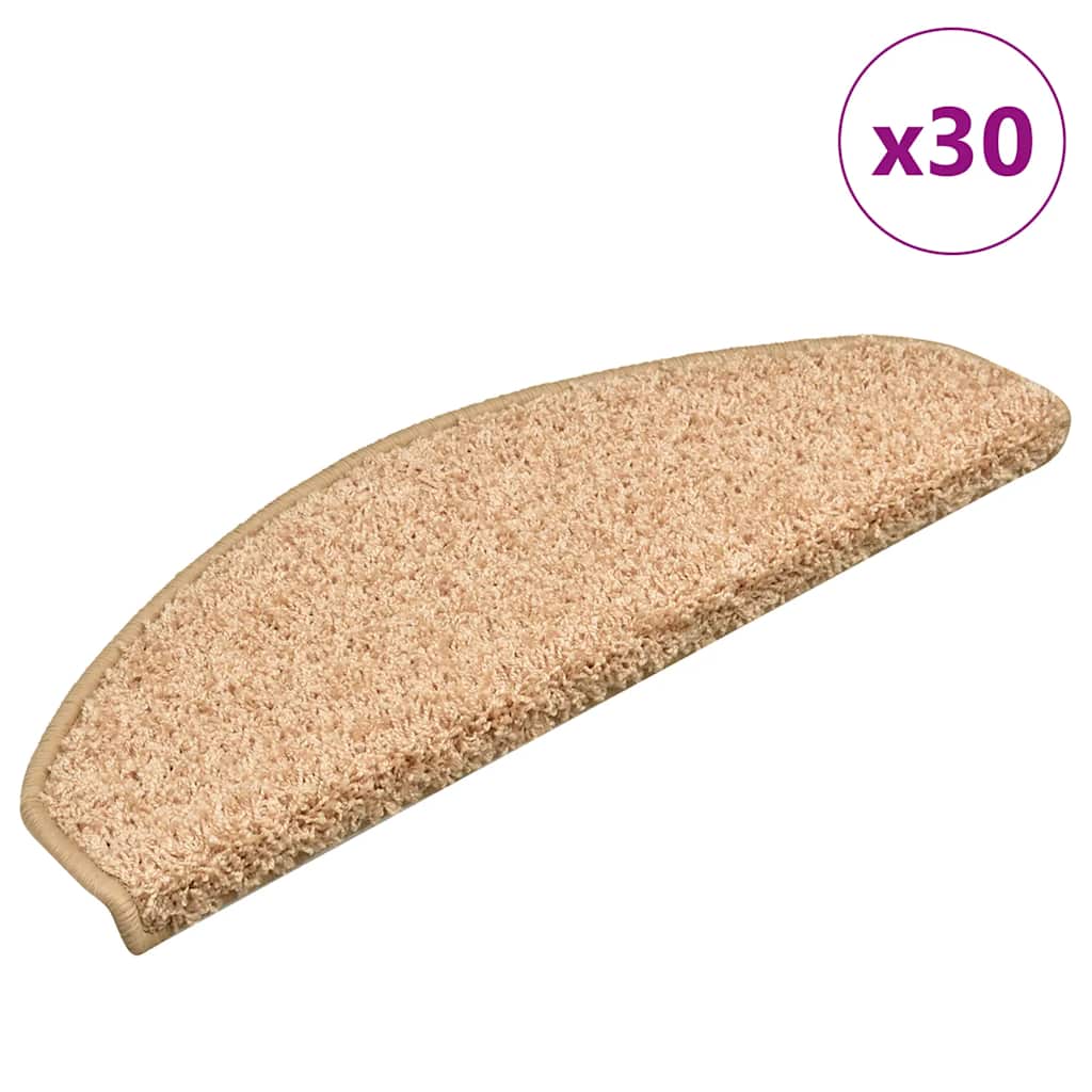 Tapetes de escada 30 peças 65x21x4 cm dourados semicirculares grandes