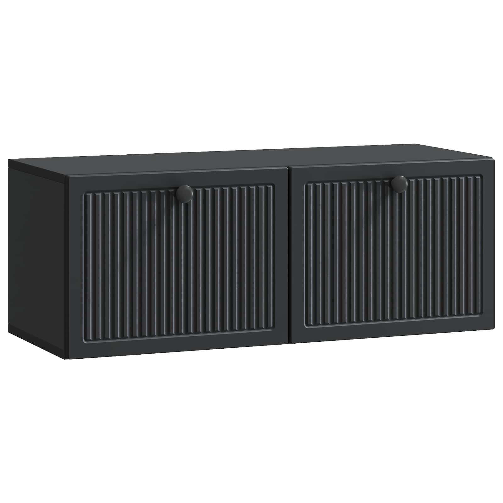 Gabinete de TV de parede preto 78,5 x 31 x 30 cm