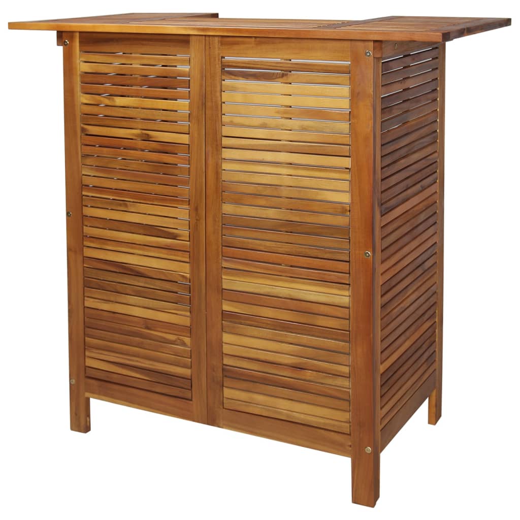 5 Pcs conjunto de bar para jardim madeira de acácia maciça
