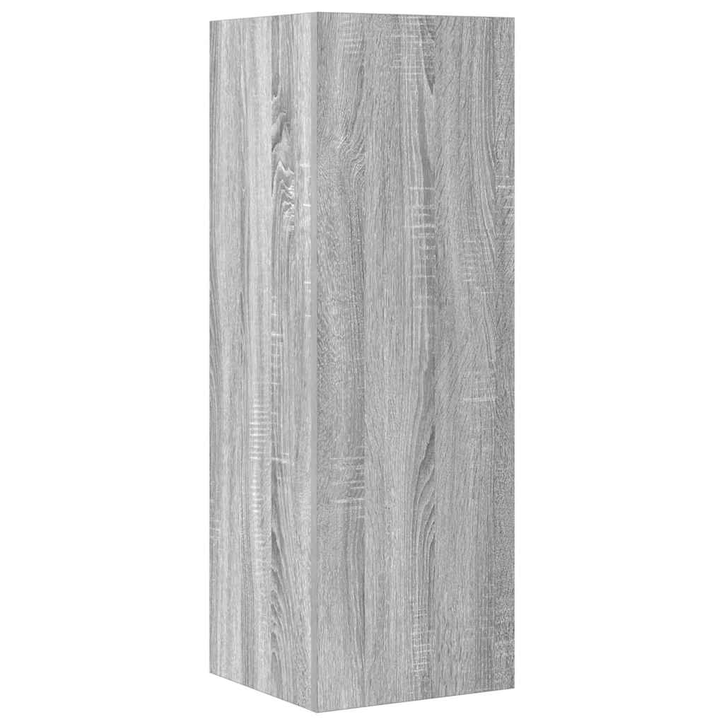 Conjunto móveis de TV 4 pcs madeira processada sonoma cinza