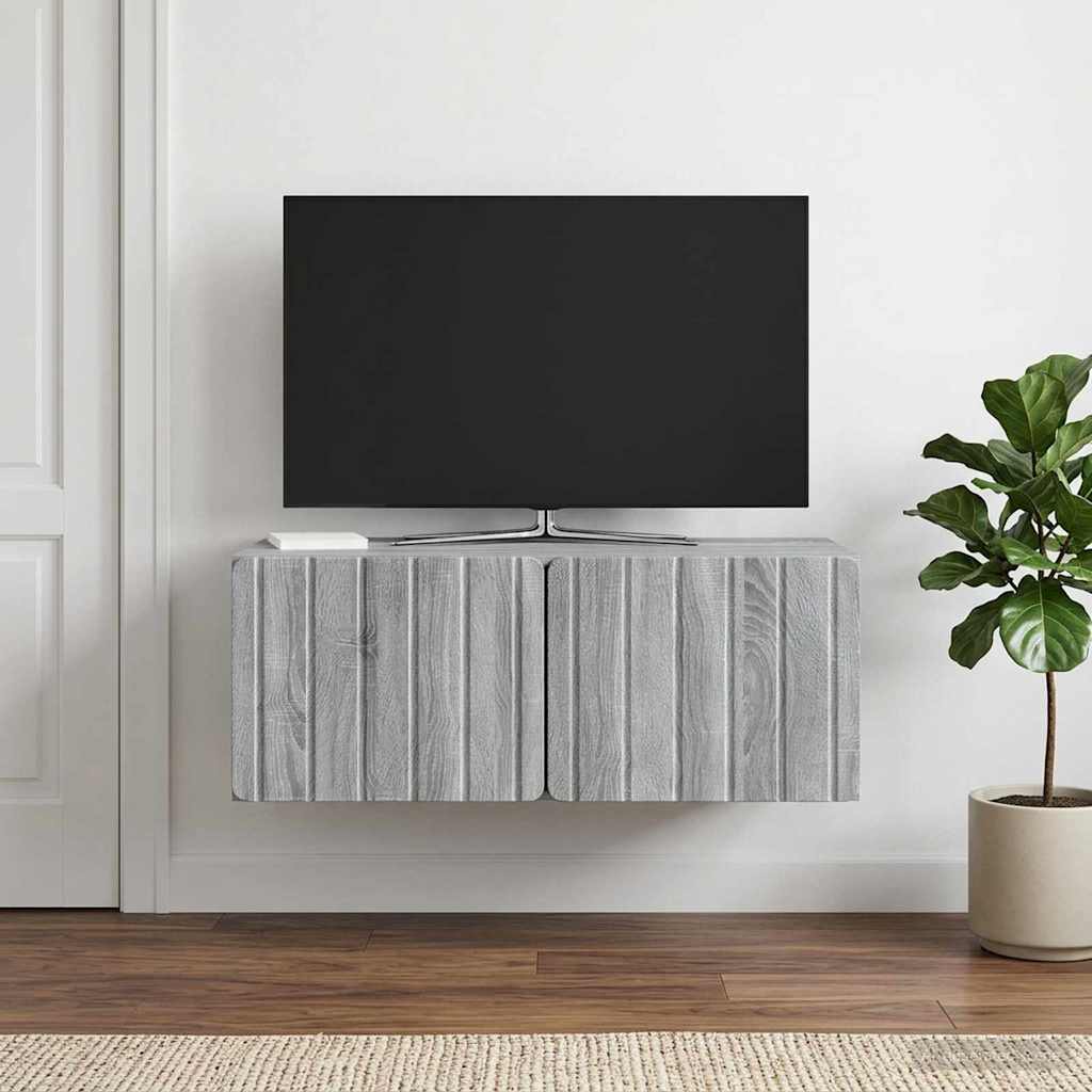 Gabinete de TV de parede 78,5 x 41 x 30 cm sonoma cinzento