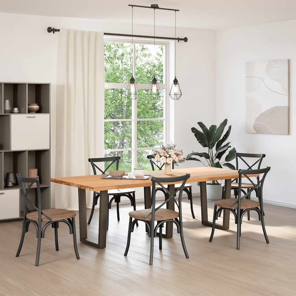 Pés para mesa de jantar em formato de v, 3 peças, aço natural, 70x(72-73,3) cm, aço