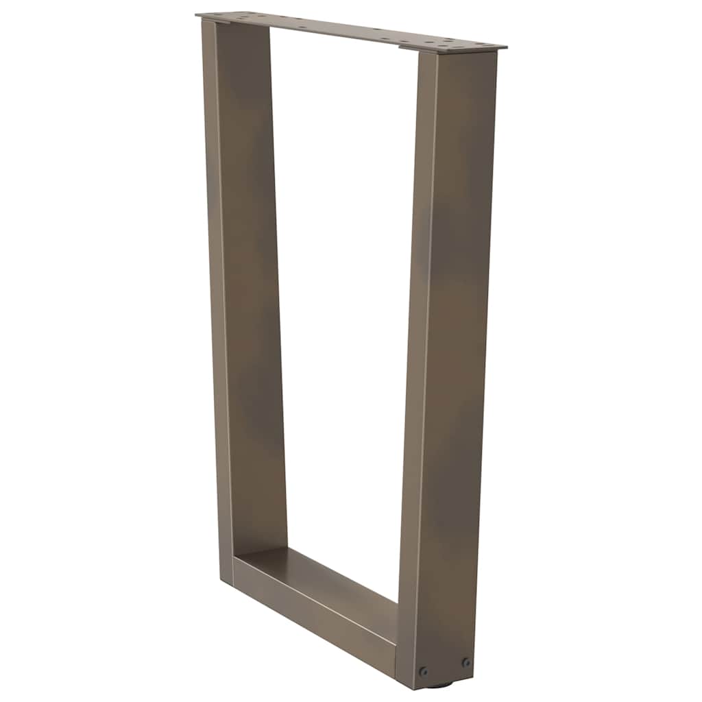 Pés para mesa de jantar em formato de v, 3 peças, aço natural, 70x(72-73,3) cm, aço