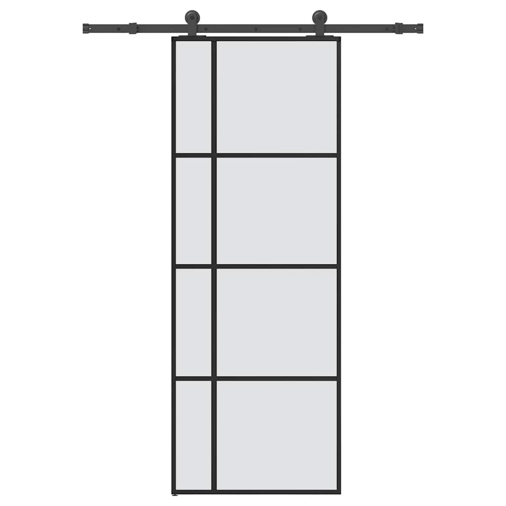 Porta deslizante c/ conj. ferragens 76x205cm vidro esg/alumínio