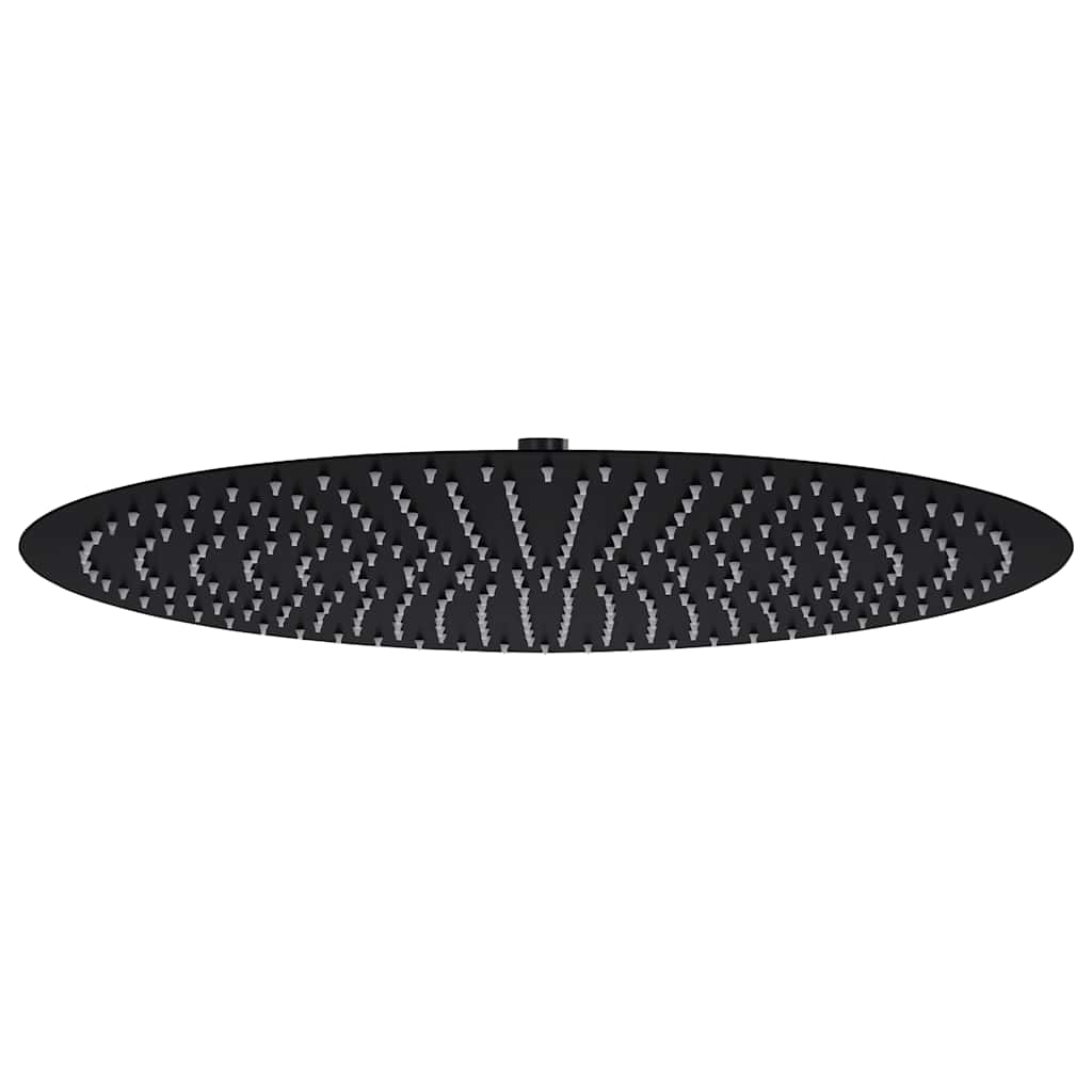 Cabeça de chuveiro redonda 50 cm aço inoxidável preto