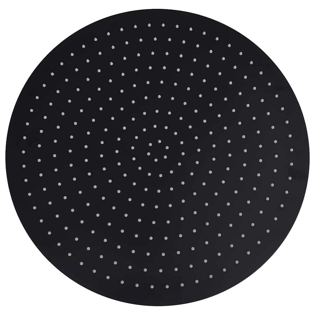 Cabeça de chuveiro redonda 50 cm aço inoxidável preto