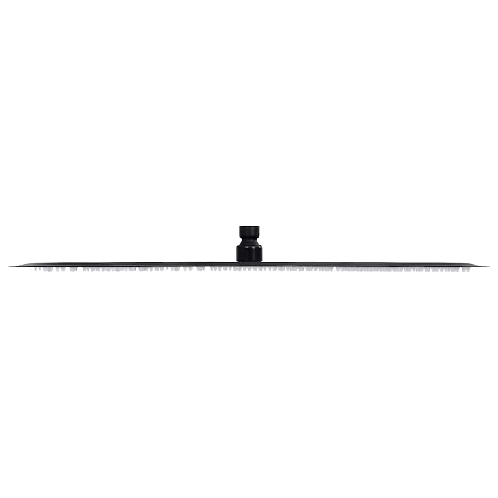 Cabeça de chuveiro redonda 50 cm aço inoxidável preto