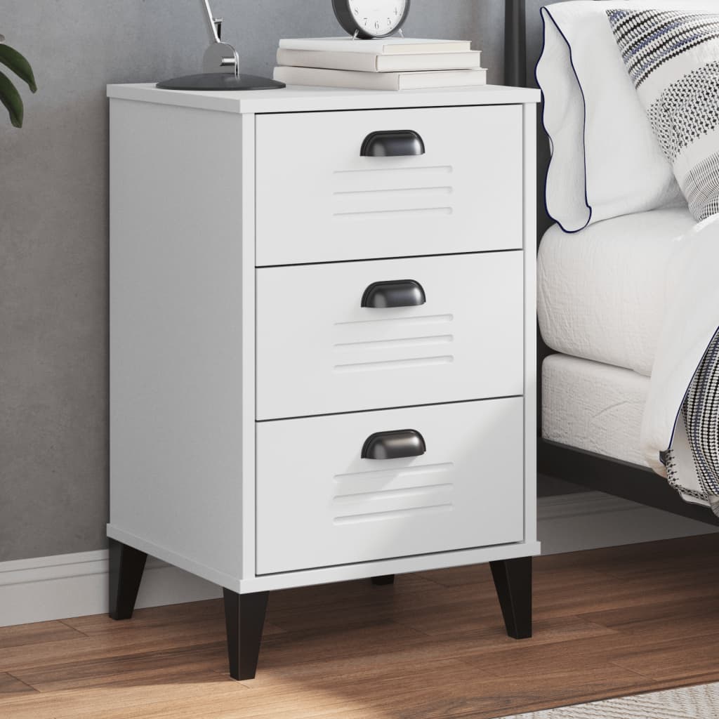 Mesa de cabeceira viken derivados de madeira branco