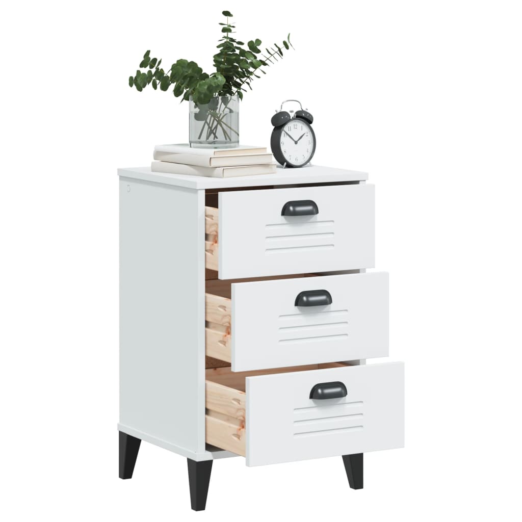 Mesa de cabeceira viken derivados de madeira branco