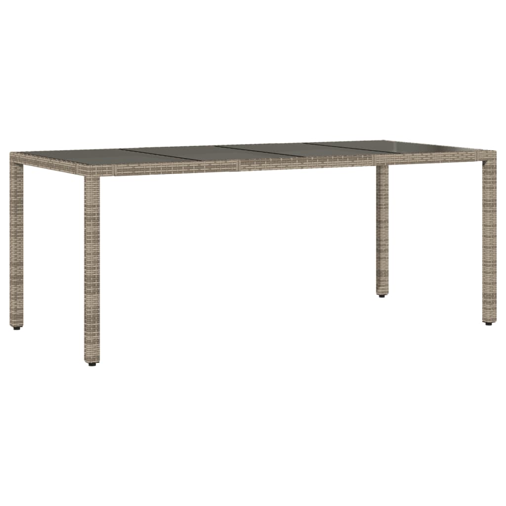 9 Pcs conjunto bistrô de jardim c/ almofadões vime PE cinzento