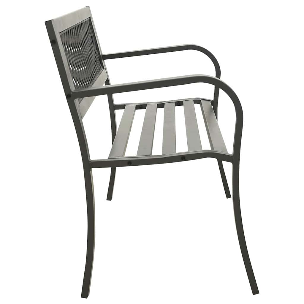 Banco de jardim 125 cm aço cinzento
