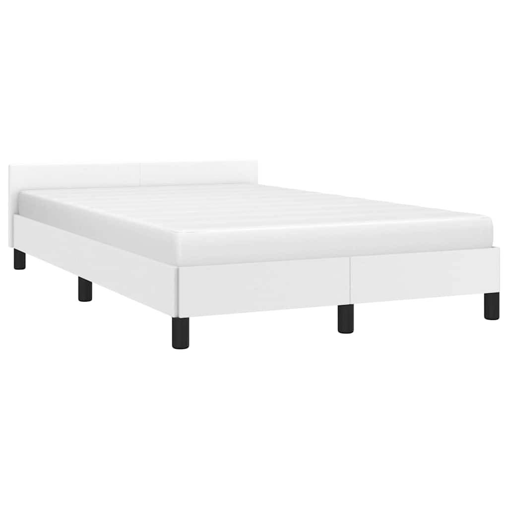 Estrutura de cama c/ cabeceira sem colchão 120x200 cm branco