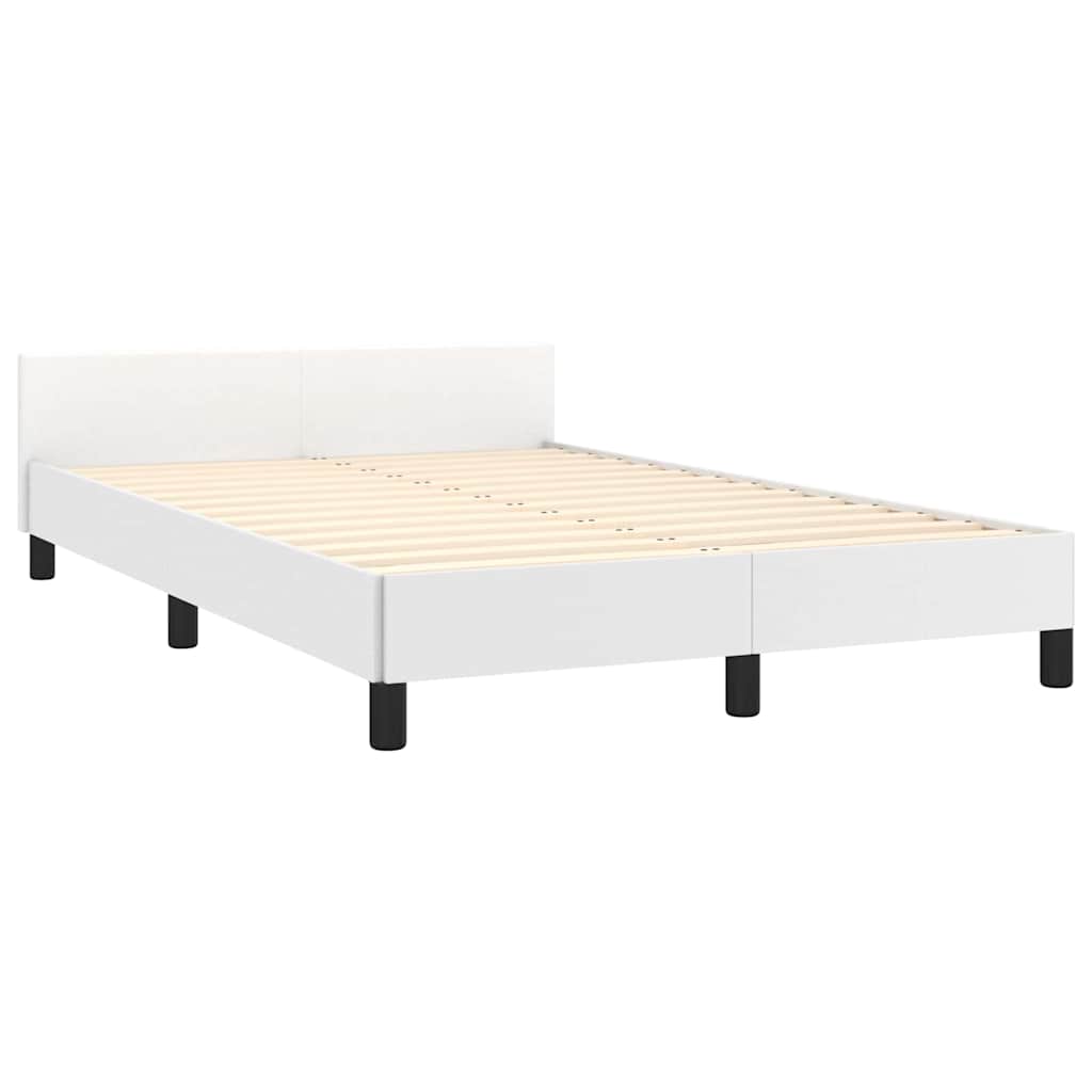 Estrutura de cama c/ cabeceira sem colchão 120x200 cm branco