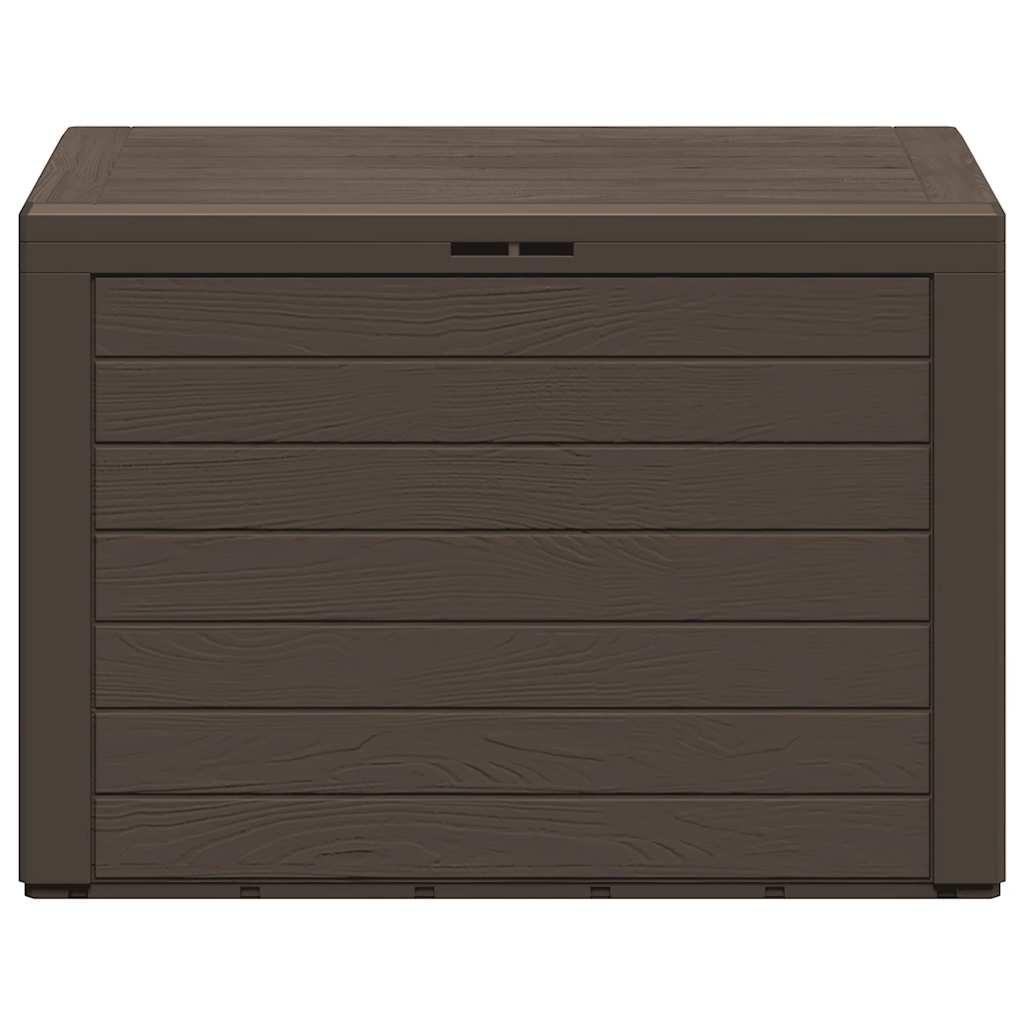 Caixa de arrumação de jardim 78x44x55 cm castanho