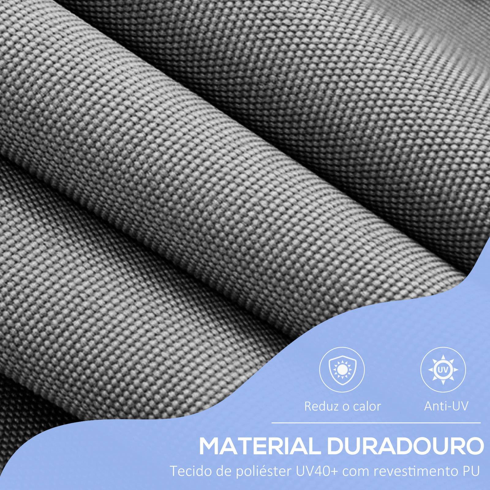 Toldo manual retrátil ajustável 300x170x200-290 cm com manivela proteção solar uv40+ para varanda jardim cinza