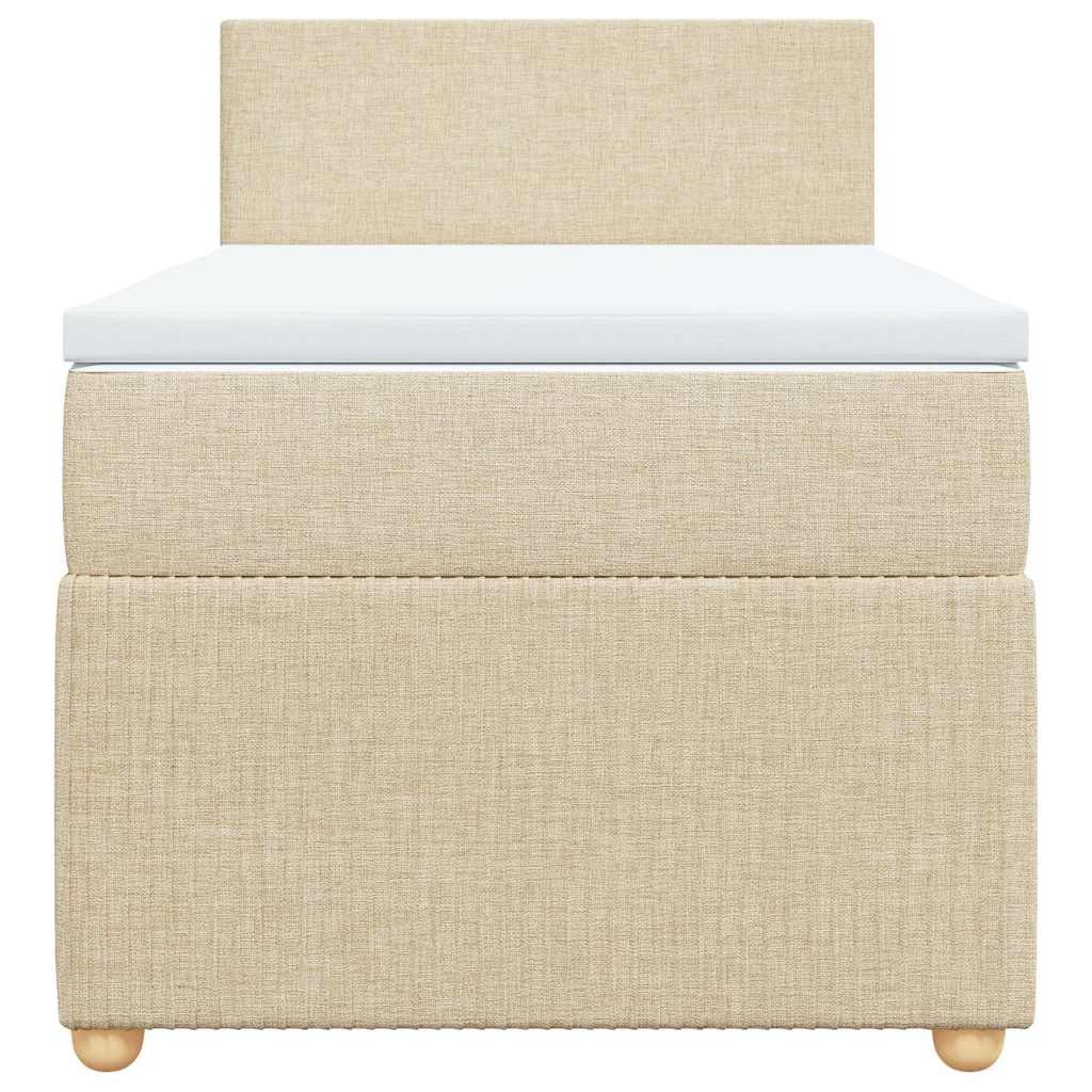 Cama com molas/colchão 80x200 cm tecido cor crème