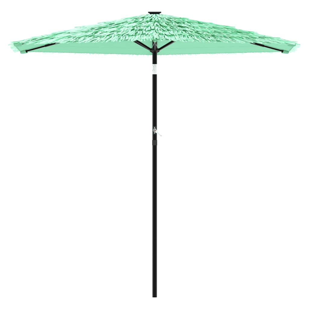 Guarda-sol de jardim com poste de aço 268x268x226 cm verde