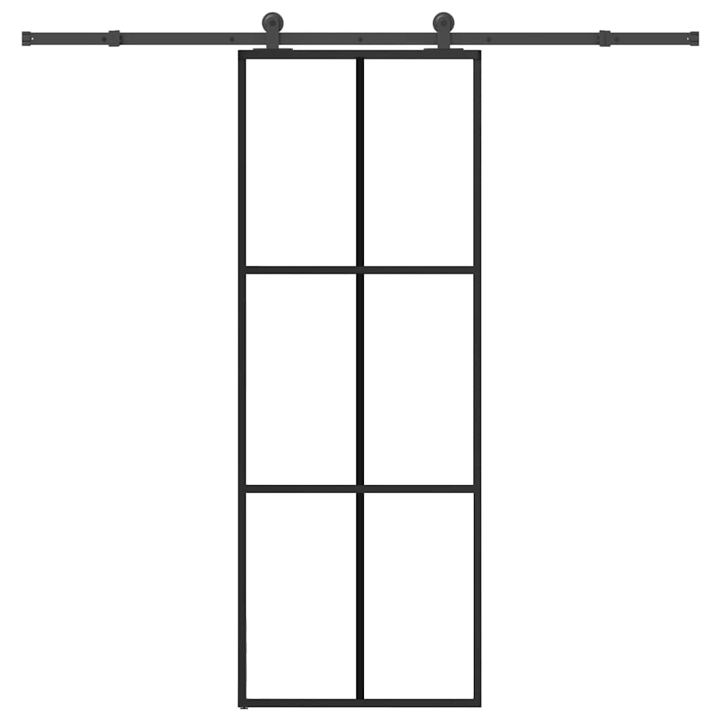 Porta deslizante c/ conj. ferragens 76x205cm vidro esg/alumínio
