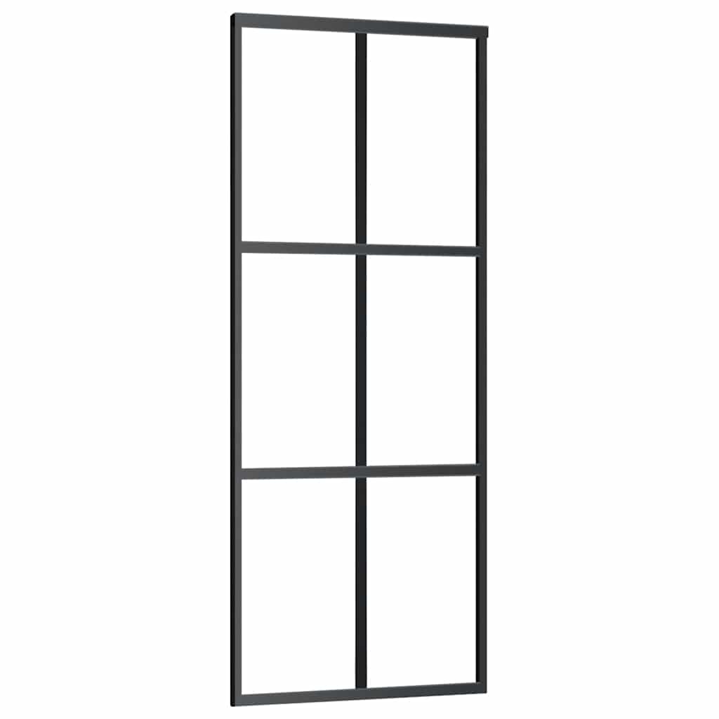 Porta deslizante c/ conj. ferragens 76x205cm vidro esg/alumínio