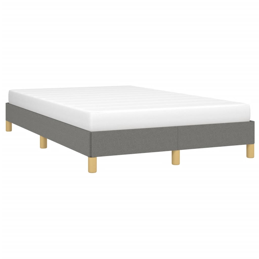 Estrutura de cama sem colchão cinza escuro 120x190 cm tecido