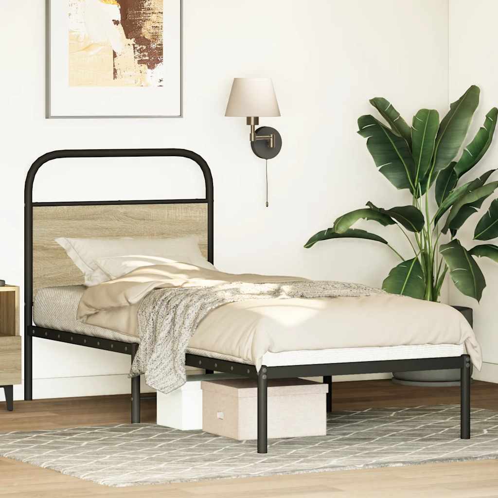 Cabeceira de substituição 75 cm derivados madeira/aço carvalho sonoma