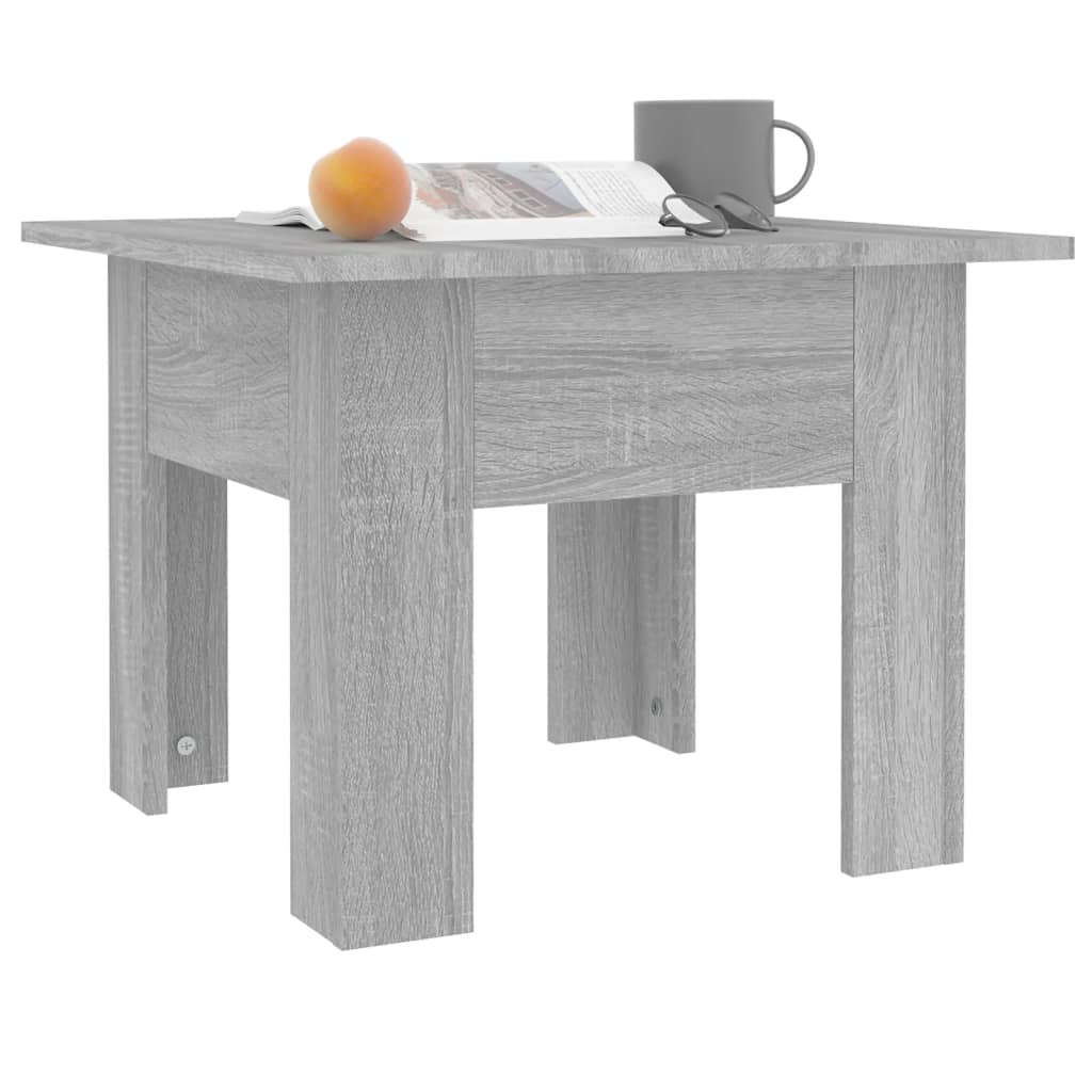 Mesa de centro 55x55x42 cm aglomerado cor sonoma cinzento