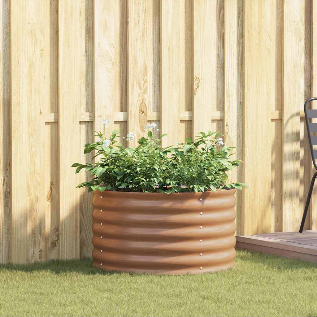 Cama elevada castanho 80 x 80 x 44 cm aço