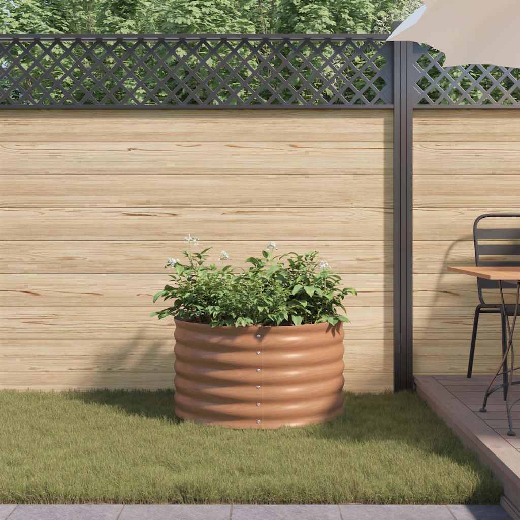 Cama elevada castanho 80 x 80 x 44 cm aço