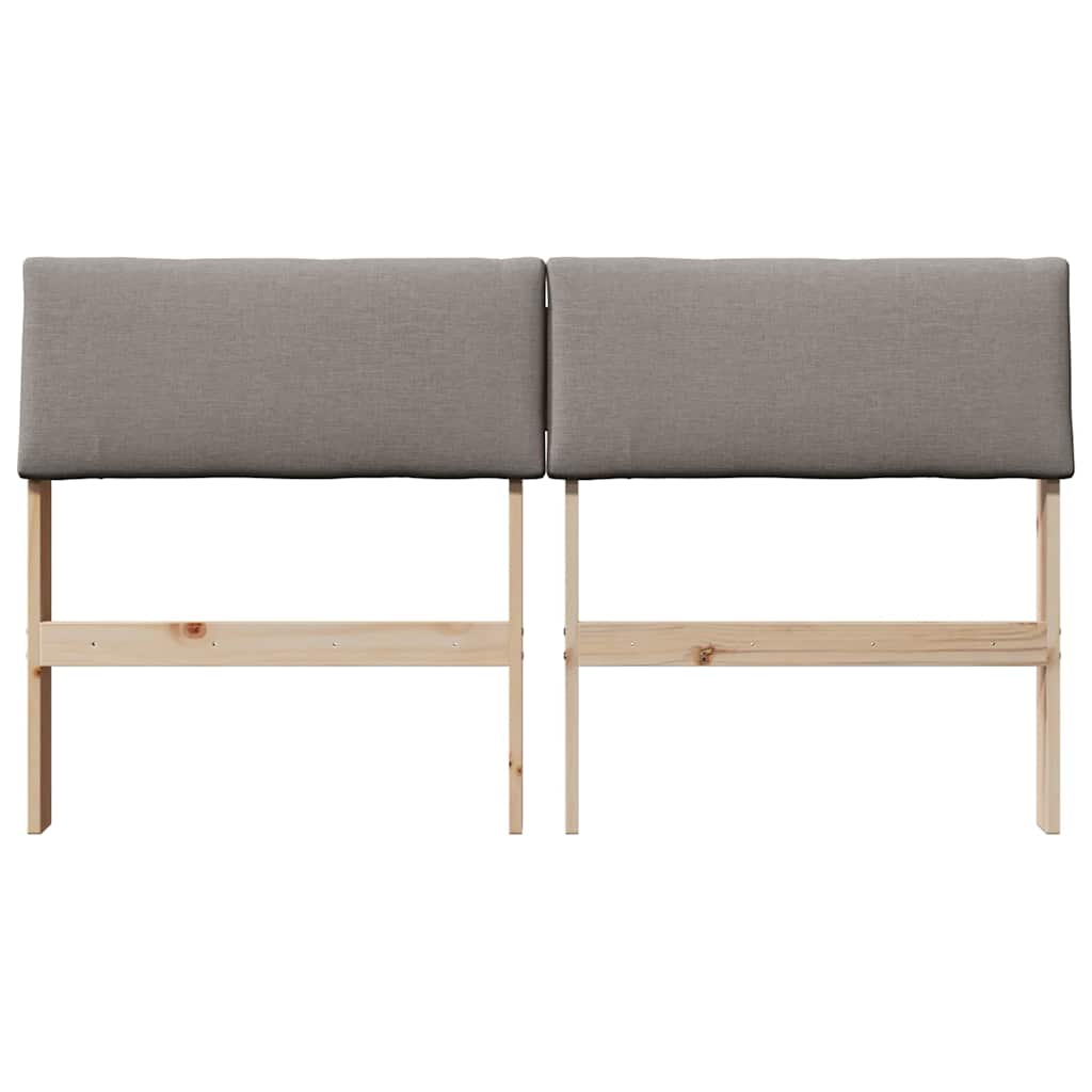 Cabeceira estofada cinzento-acastanhado 135 cm