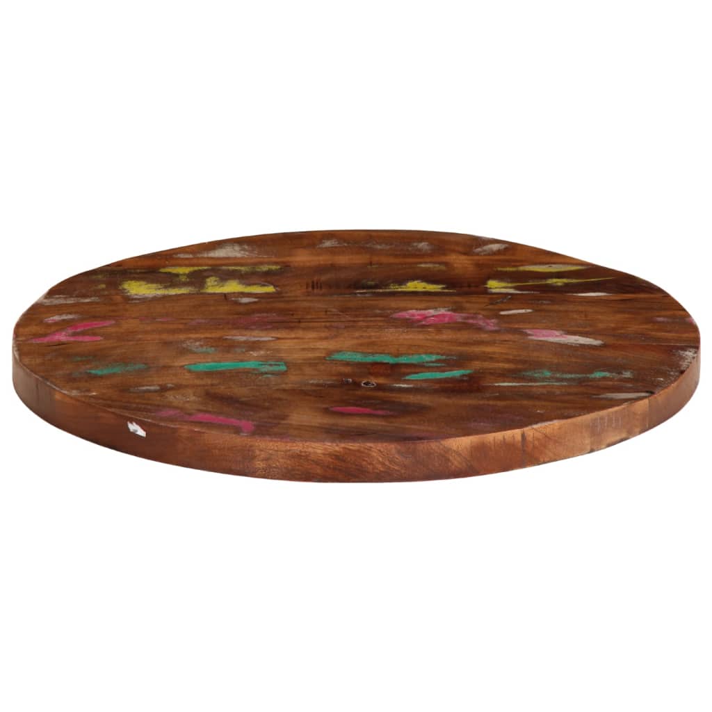 Tampo de mesa redondo ø60x3,8cm madeira recuperada maciça