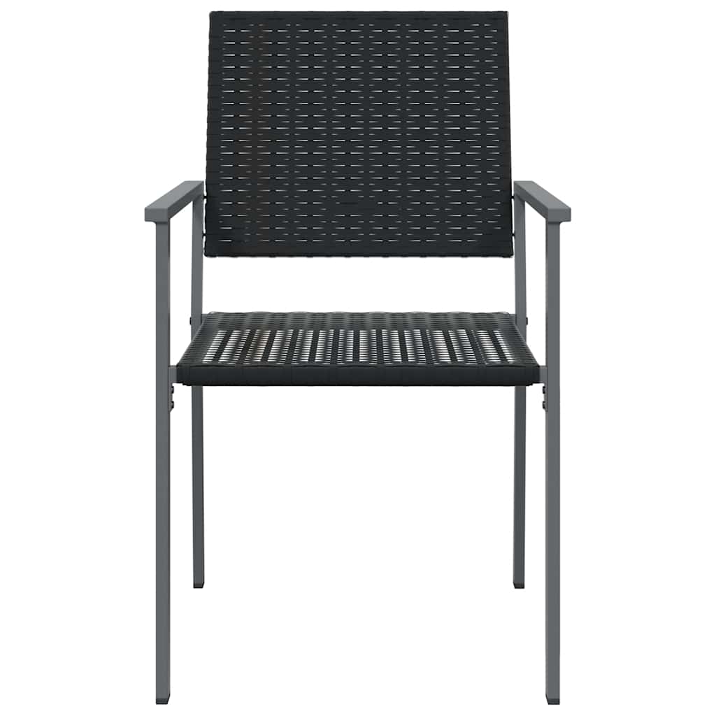 Cadeiras jardim 4 pcs 54x62,5x89 cm vime PE preto