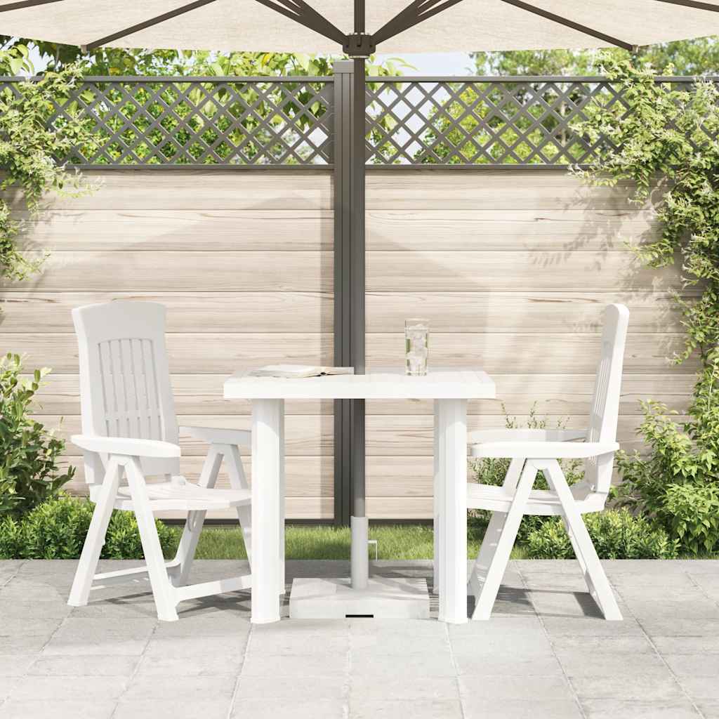 Mesa de jardim 80x75x72 cm plástico branco