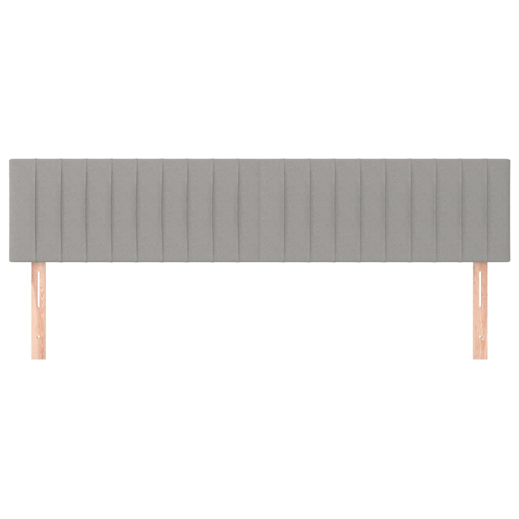 Cabeceiras cinzento-claro 200x5x78/88 cm tecido
