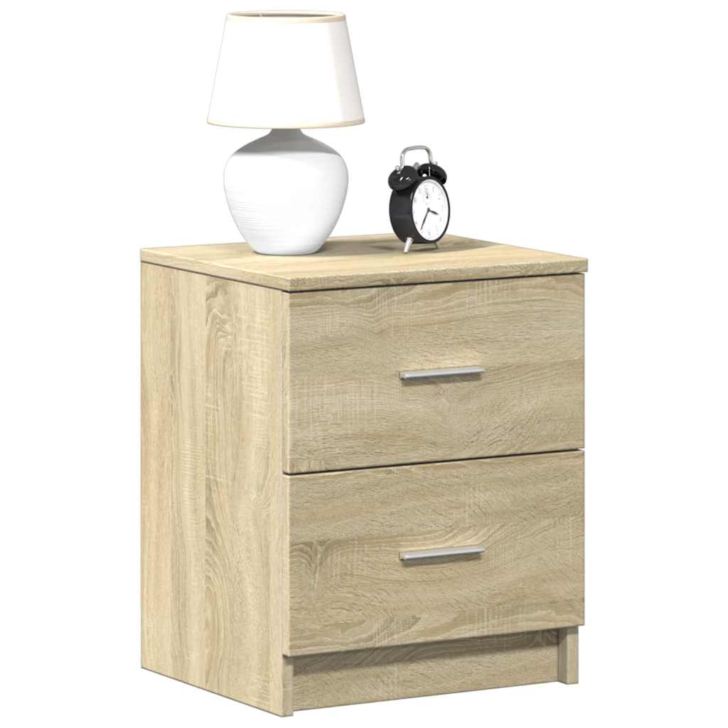 Mesa de cabeceira com 2 gavetas 40x36x50 cm carvalho sonoma