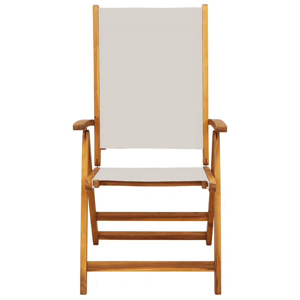 Cadeiras de jardim dobráveis 2 pcs acácia maciça e textilene