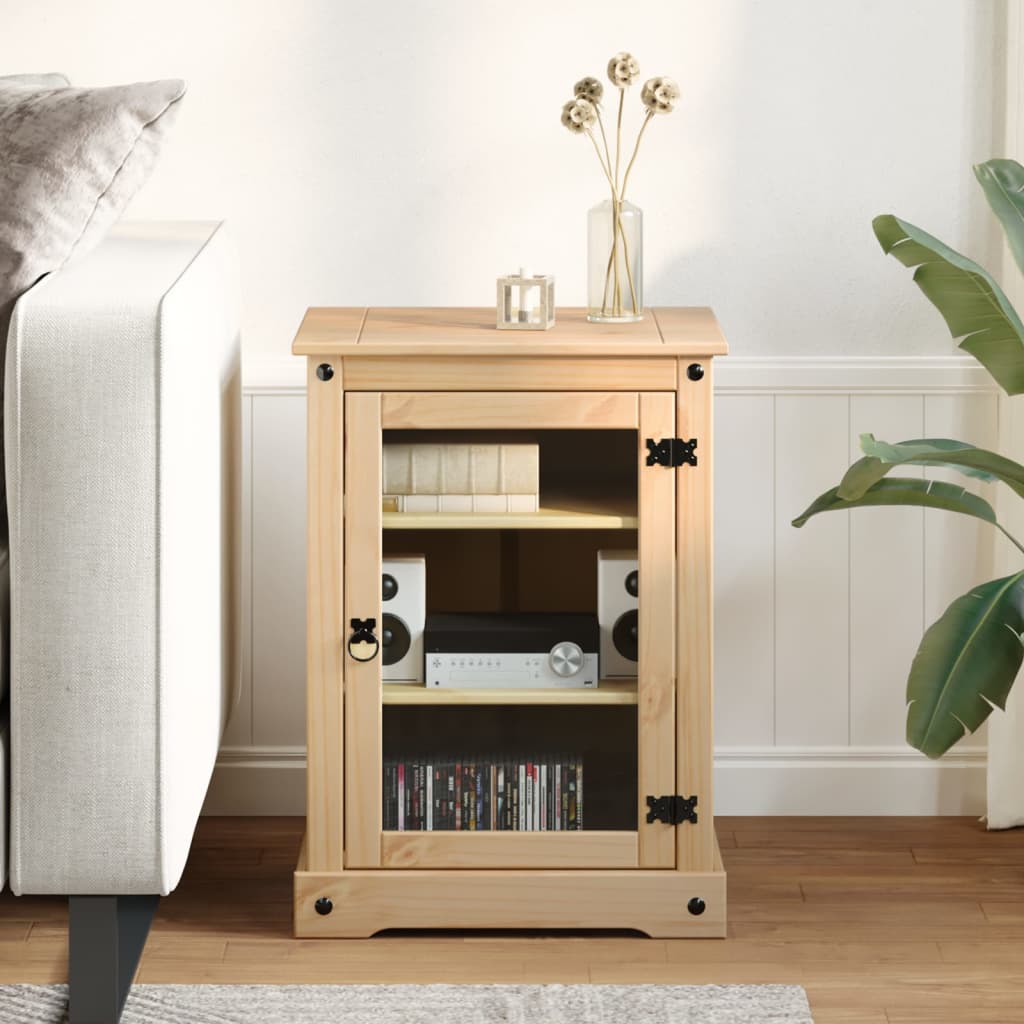 Móvel de hifi corona 60x50x82 cm madeira de pinho maciça