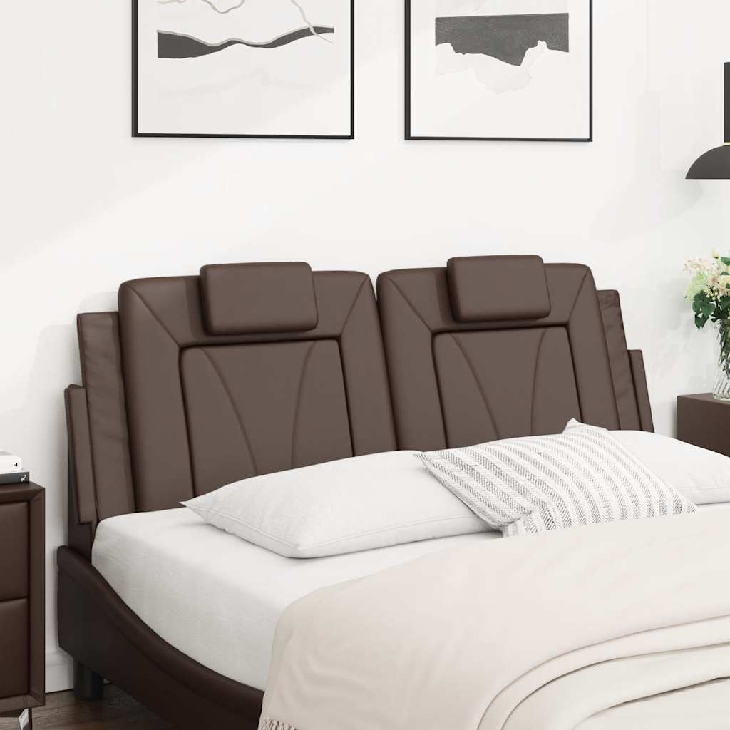 Almofadão de cabeceira viana 120 cm couro artificial castanho