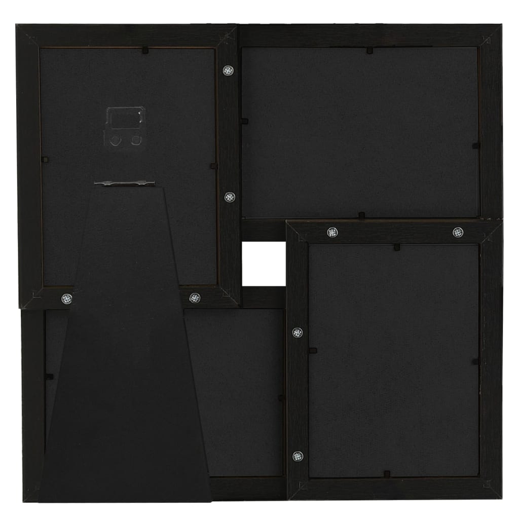 Moldura para 4x(10x15 cm) fotografias MDF preto