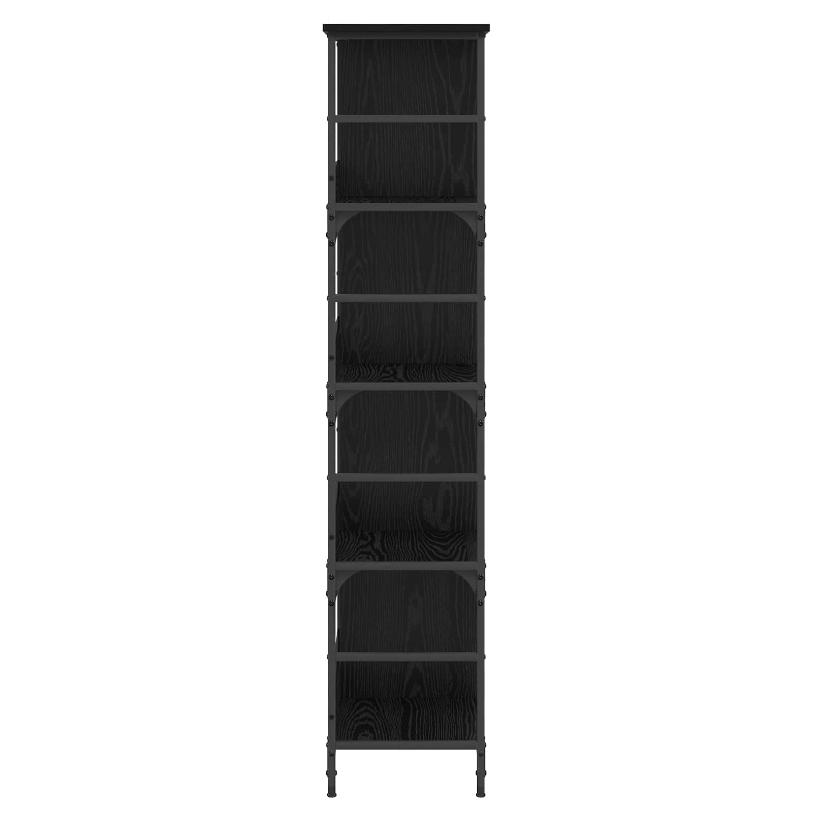 Estante 4 níveis 78,5 x 33 x 153 cm metal pb carvalho preto