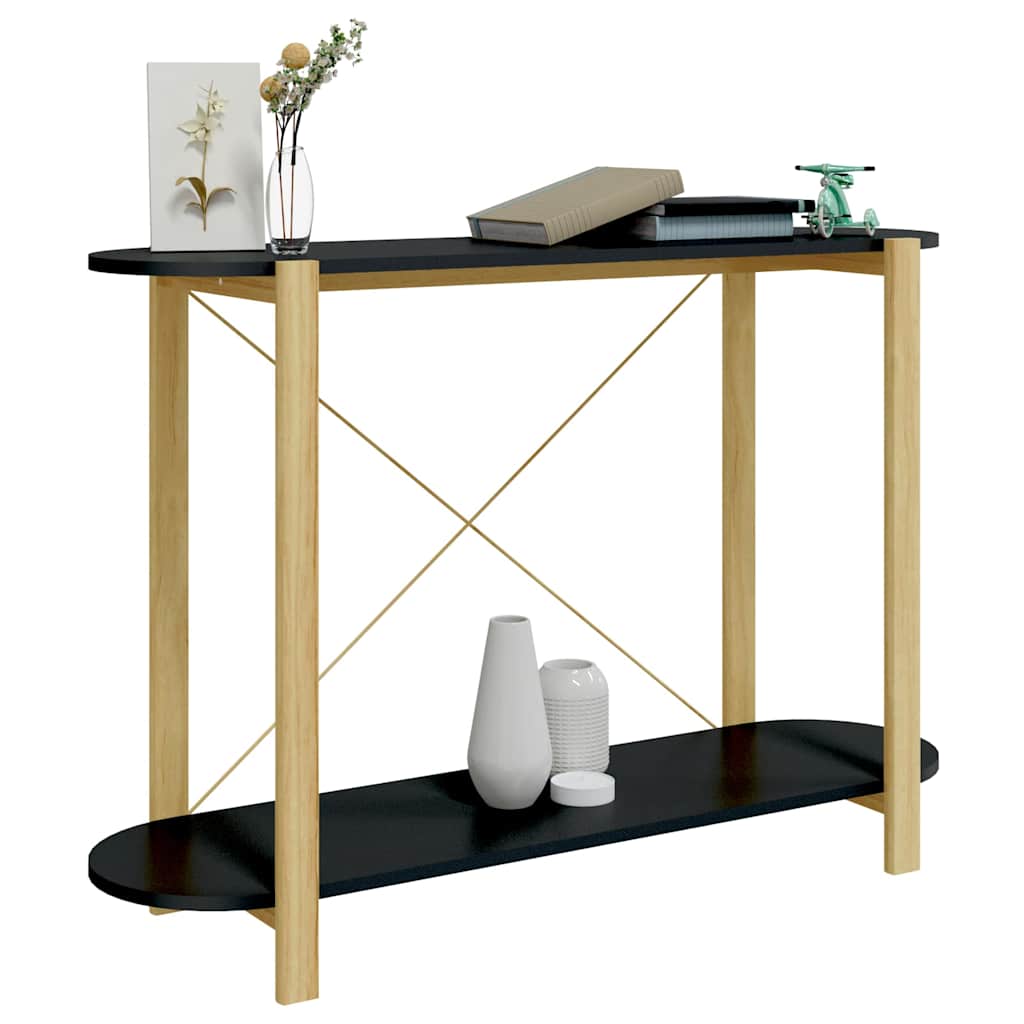 Mesa consola 110x38x75 cm derivados de madeira preto