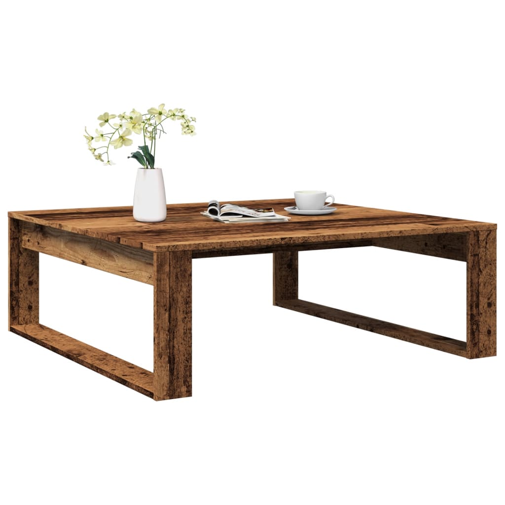 Mesa de centro 100x100x35 cm deriv. de madeira madeira velha