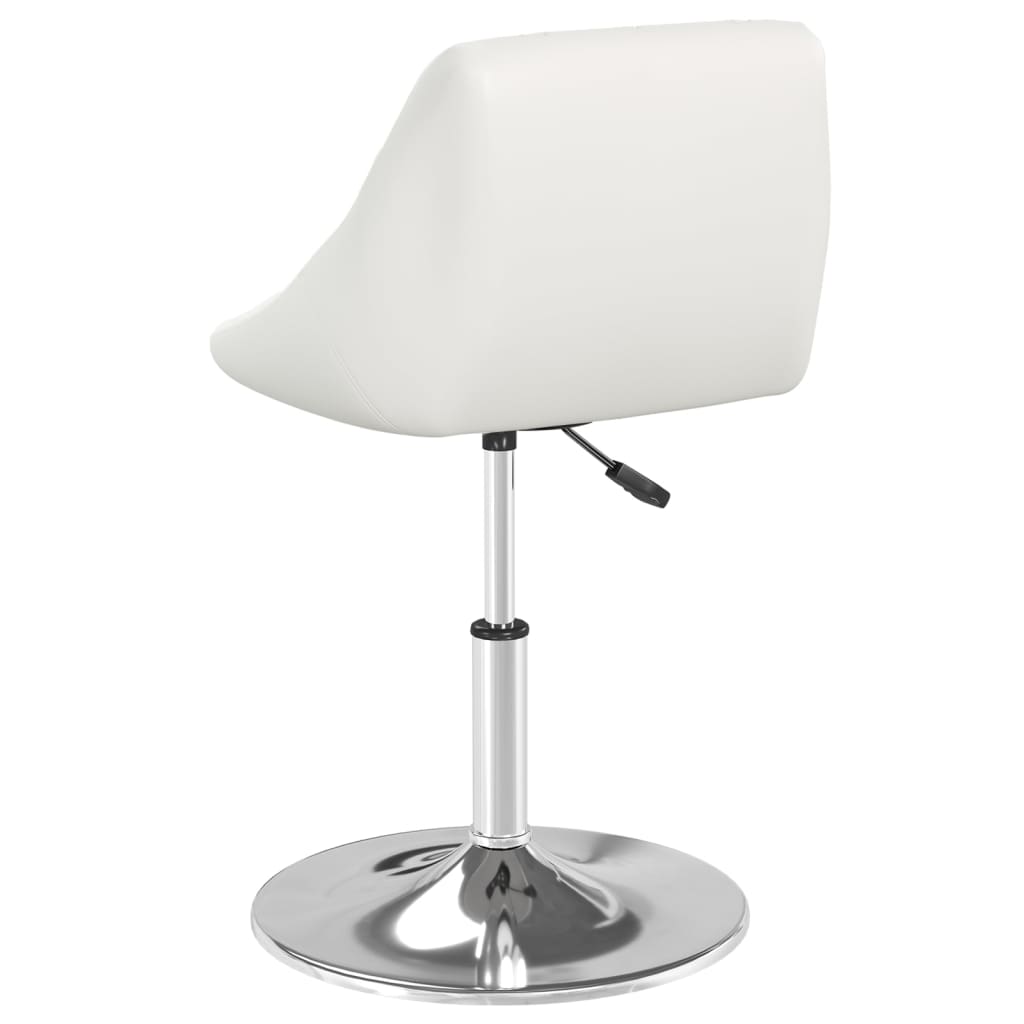 Cadeiras de jantar 6 pcs couro artificial branco