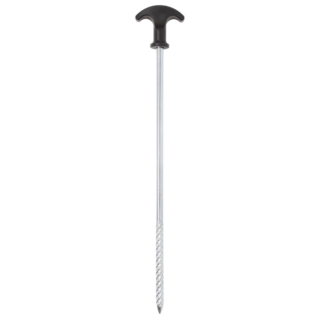 Estacas para tenda 24 pcs 30 cm ø7 mm aço galvanizado
