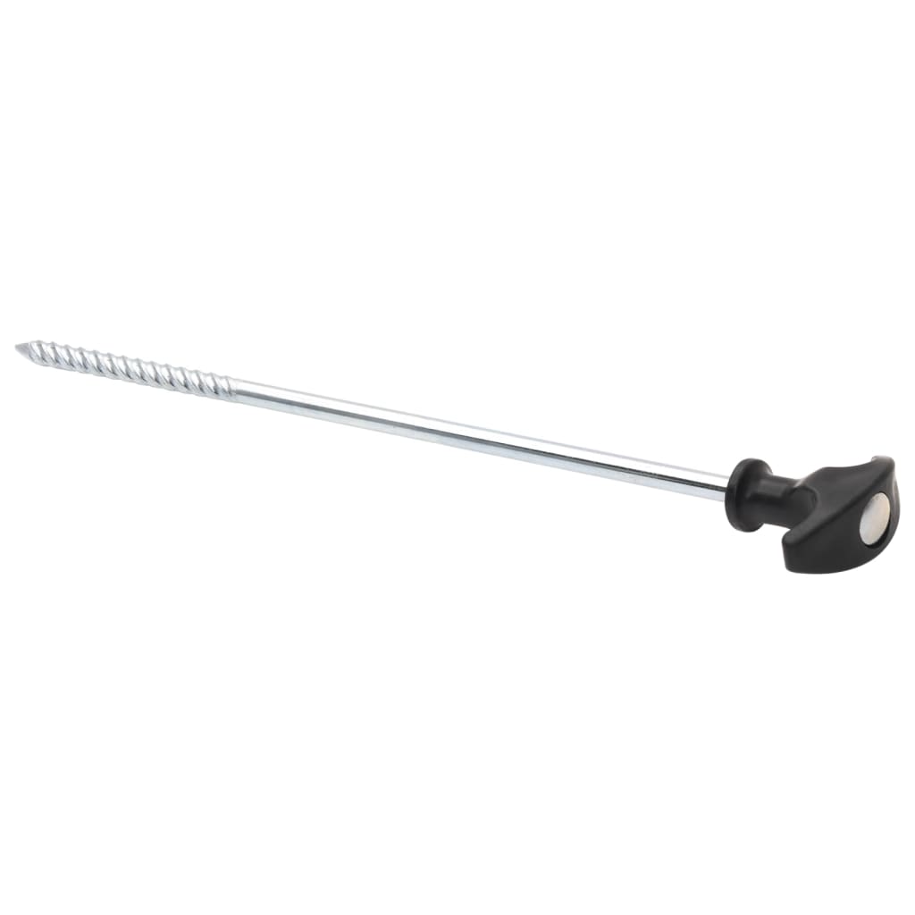 Estacas para tenda 24 pcs 30 cm ø7 mm aço galvanizado