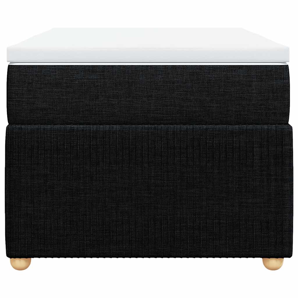 Cama com molas/colchão 80x200 cm tecido preto