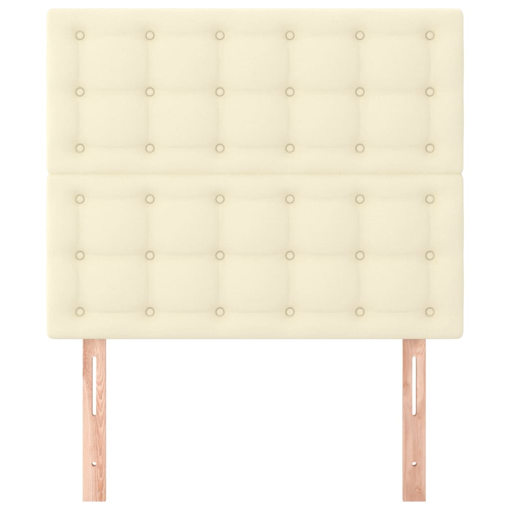 Cabeceira creme 80x5x118/128 cm couro sintético